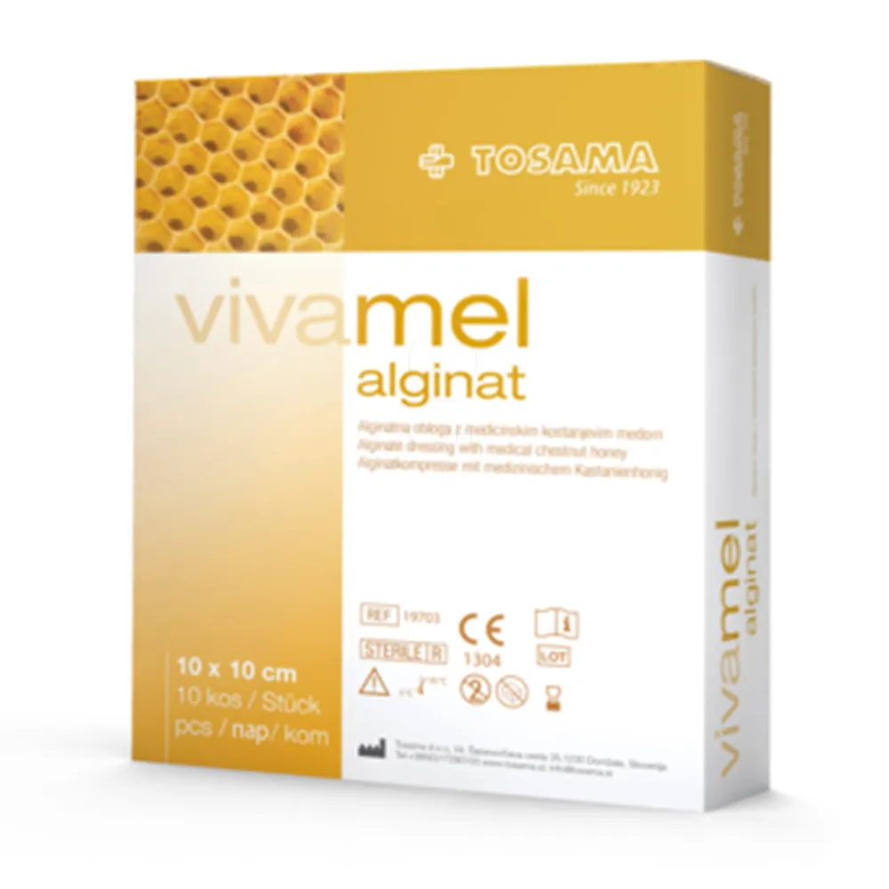 Vivamel, obloga z medicinskim medom 10 x 10 cm (10 oblog)