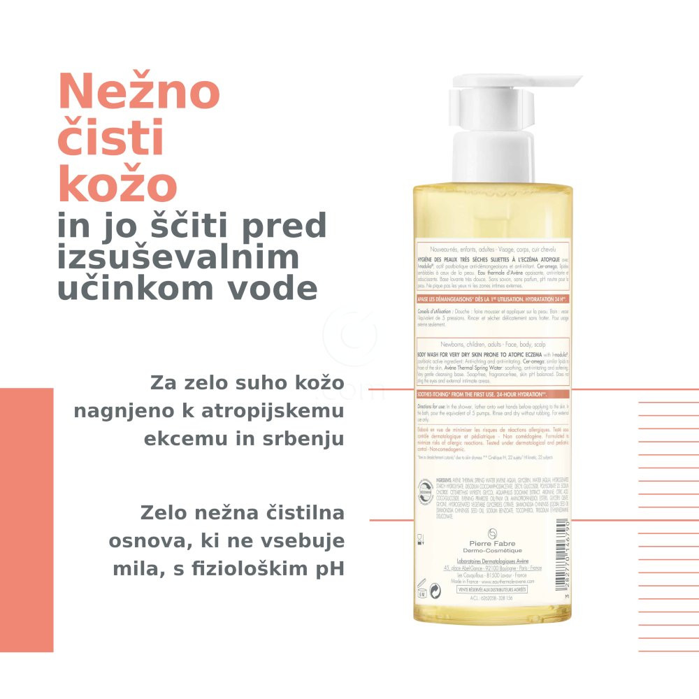 Avene XeraCalm A.D, relipidirajoče olje za čiščenje (400 ml)