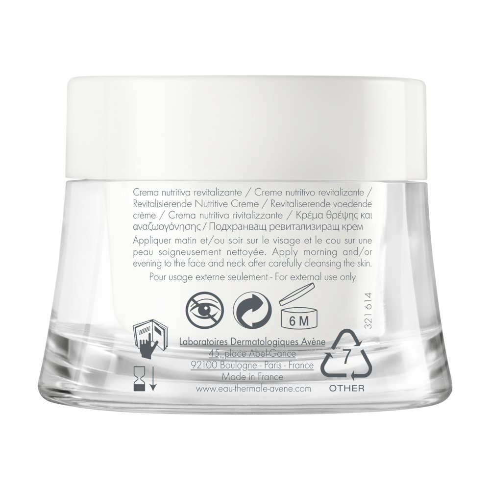 Avene, hranljiva revitalizirajoča krema za suho občutljivo kožo (50 ml)