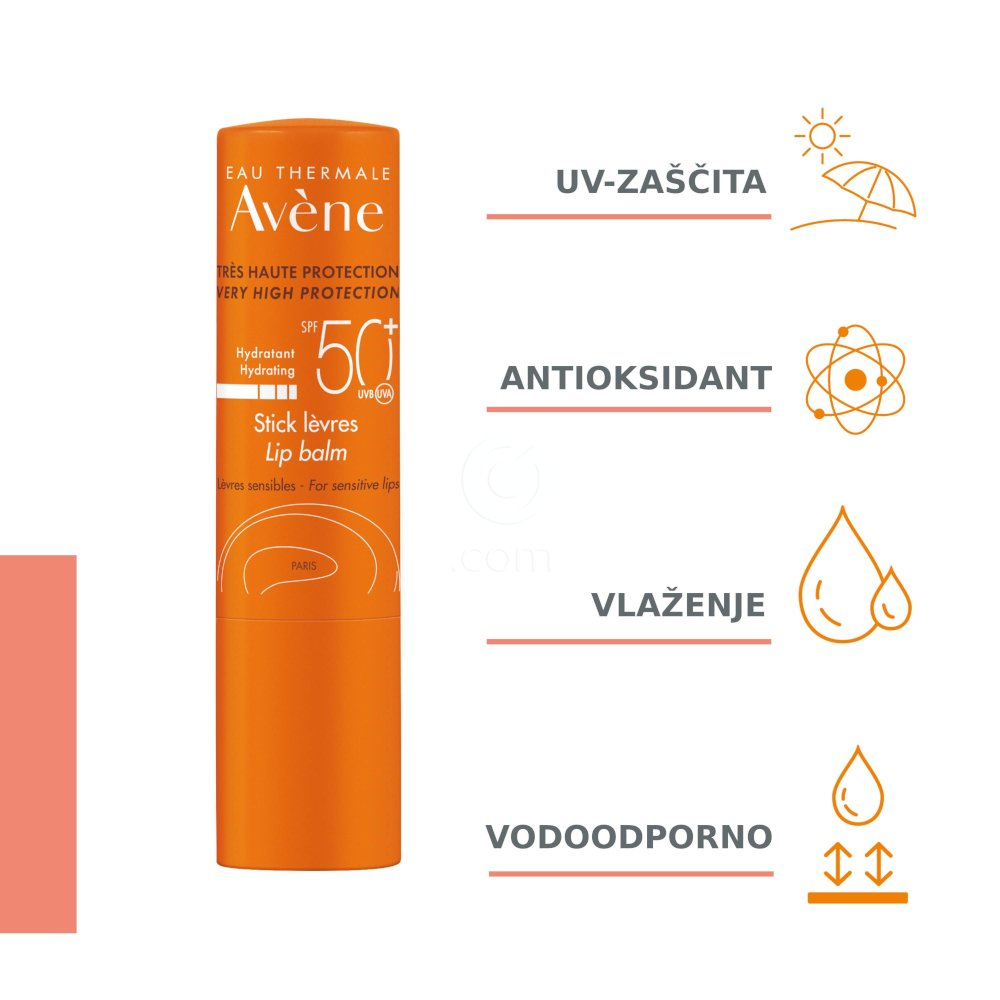 Avene Sun, stik za ustnice - ZF 50+ (3 g)