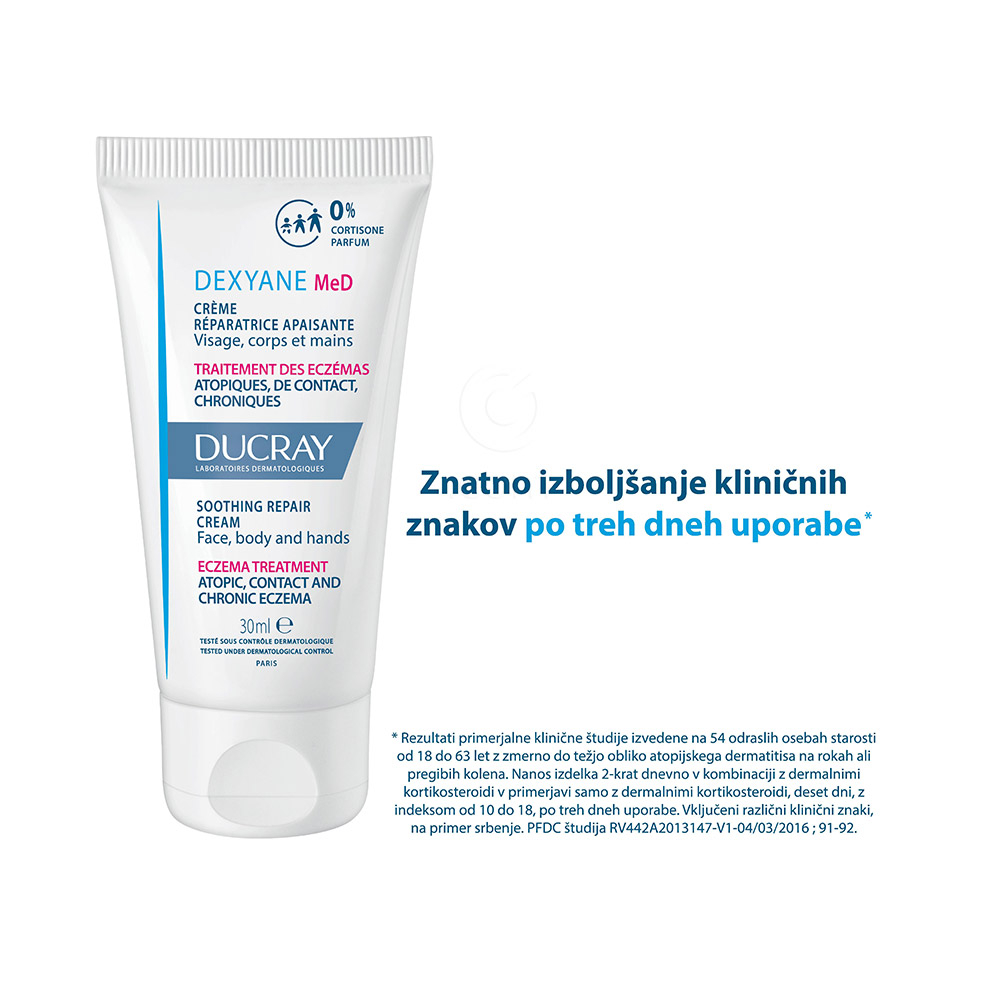Ducray Dexyane MeD, pomirjajoča obnovitvena krema (30 ml)