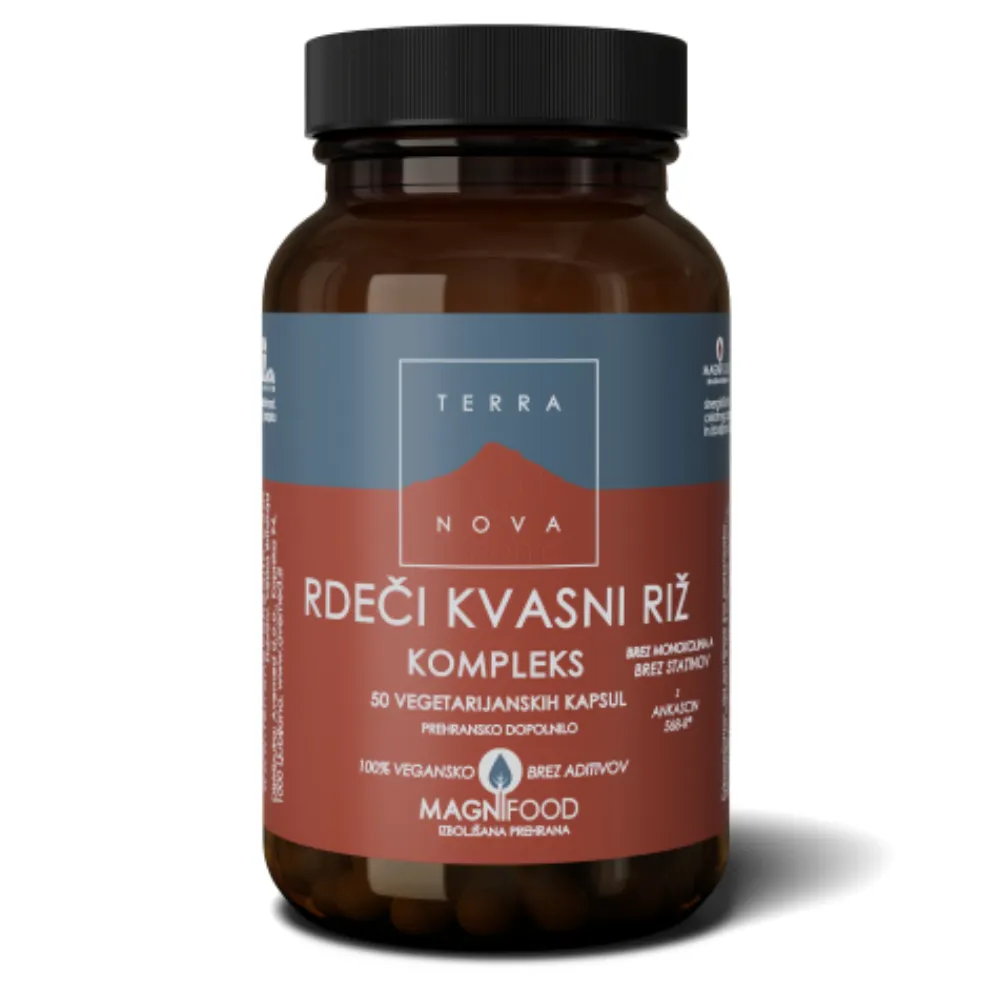 Terranova Rdeči kvasni riž kompleks, kapsule (50 kapsul)