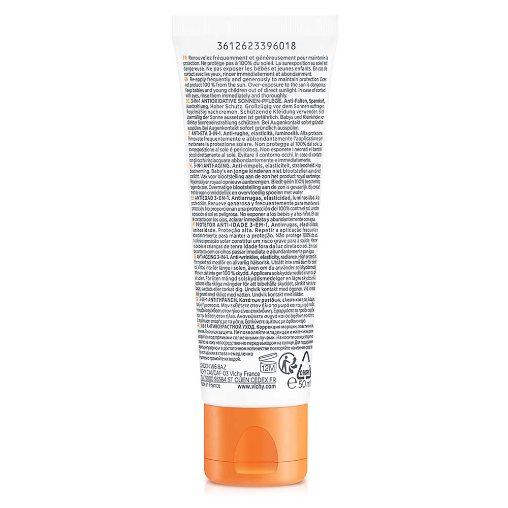 Vichy Capital Soleil,krema za zaščito pred soncem z anti-age učinkom za obraz ZF50 (50 ml)
