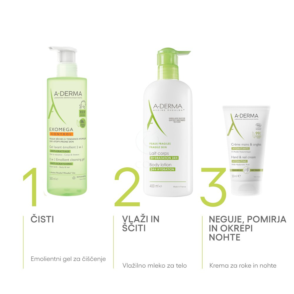 A-Derma, krema za roke in nohte (50 ml)
