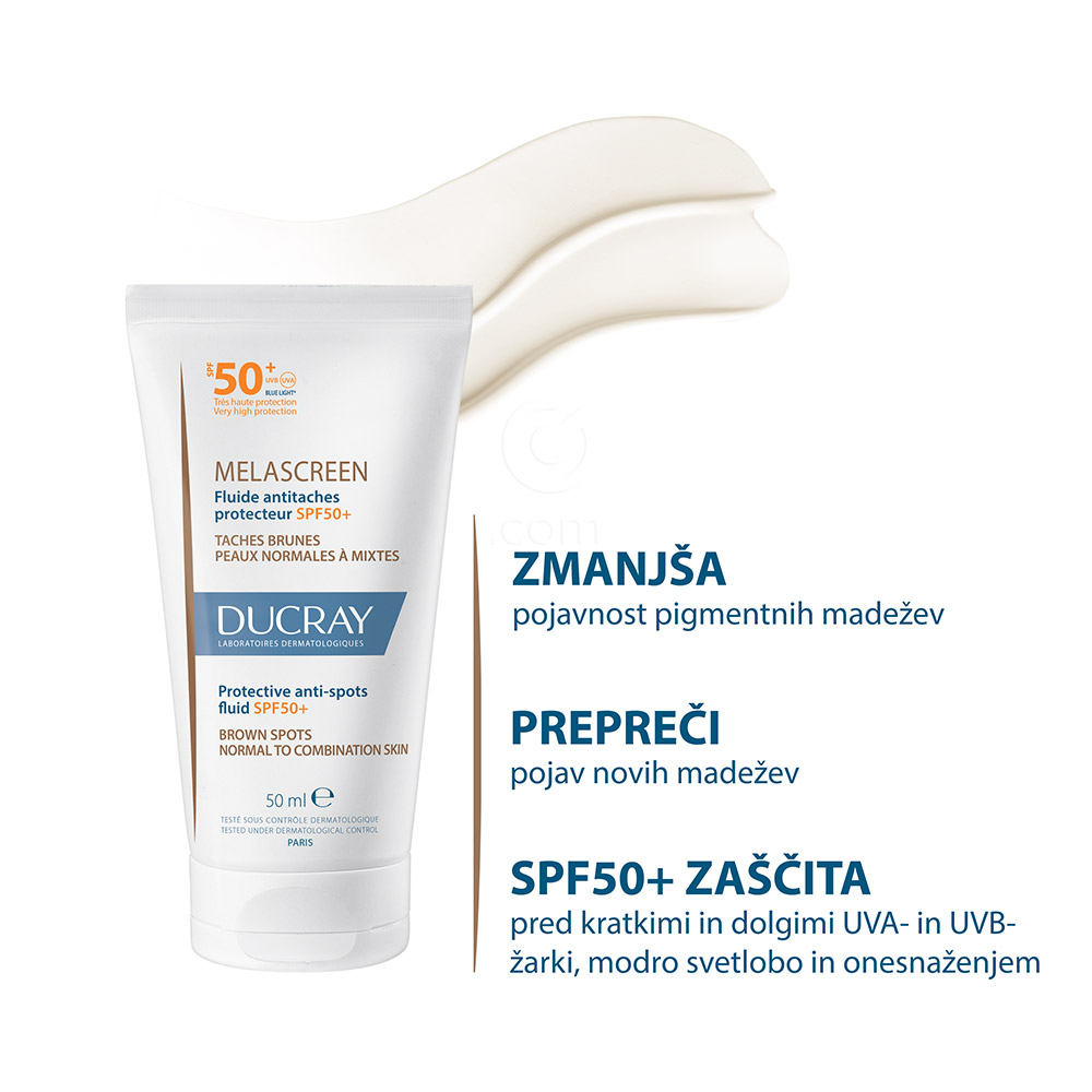 Ducray Melascreen UV, zaščitni fluid proti madežem ZF50+ (50 ml)