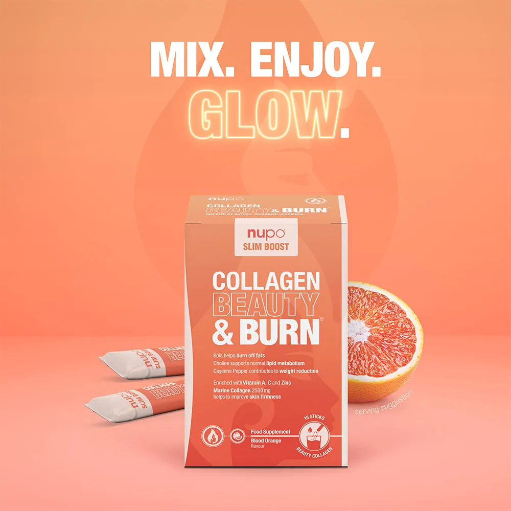 Nupo Slim Boost Collagen Beauty & Burn, vrečke (15 vrečk)