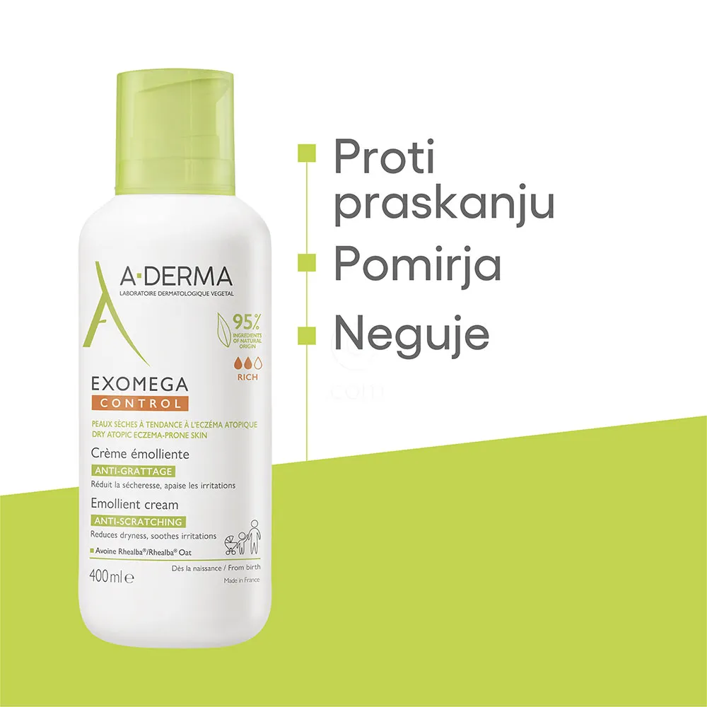 A-Derma Exomega Control, emolientna krema (400 ml)