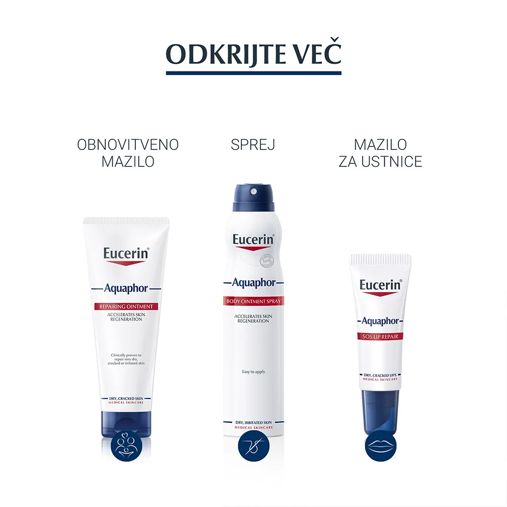 Eucerin Aquaphor, mazilo za suho in razpokano kožo (45 ml)