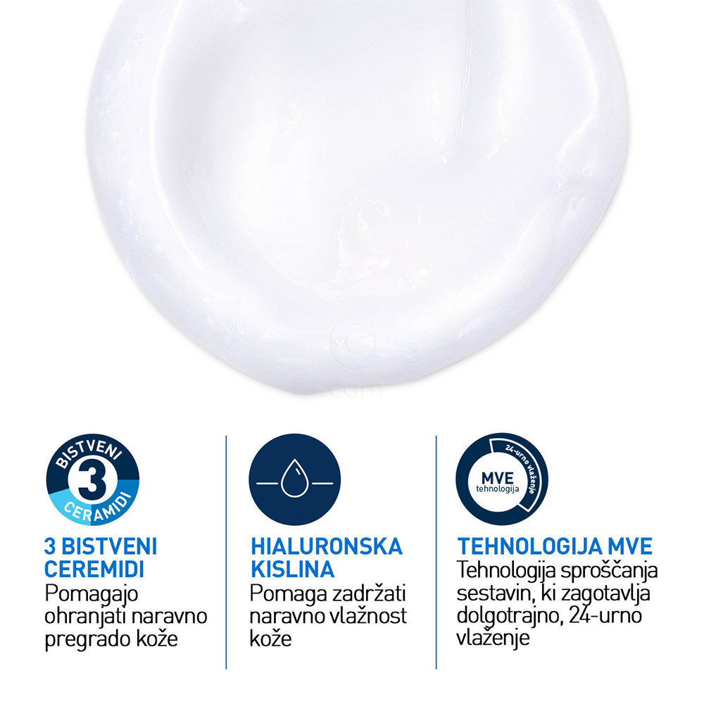 CeraVe, vlažilna čistilna emulzija za obraz za normalno do suho kožo (1000 ml)