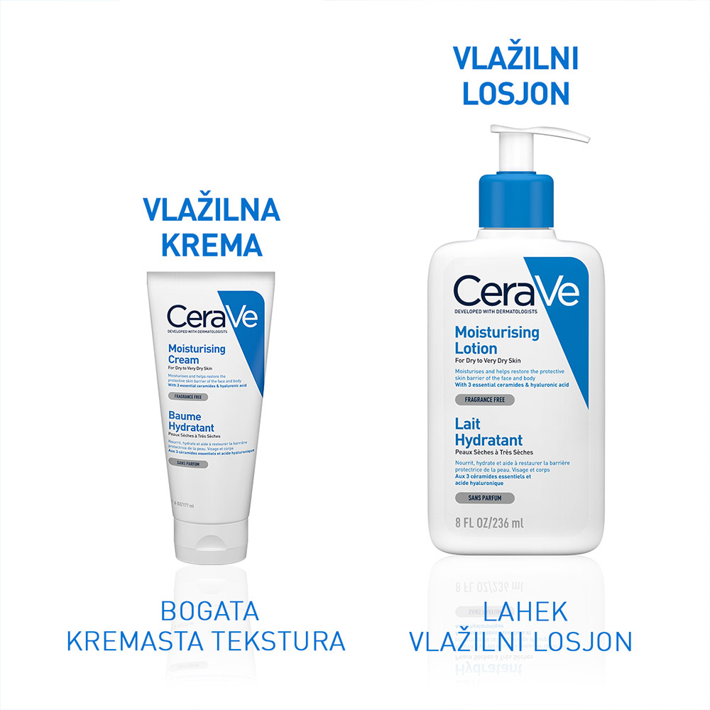 CeraVe, vlažilna krema za telo za suho do zelo suho kožo (177 ml)

