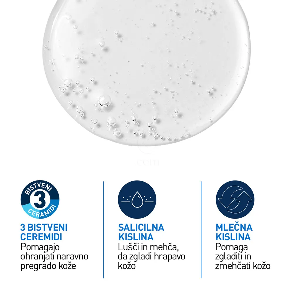 CeraVe SA, gel za čiščenje suhe in grobe kože (236 ml)