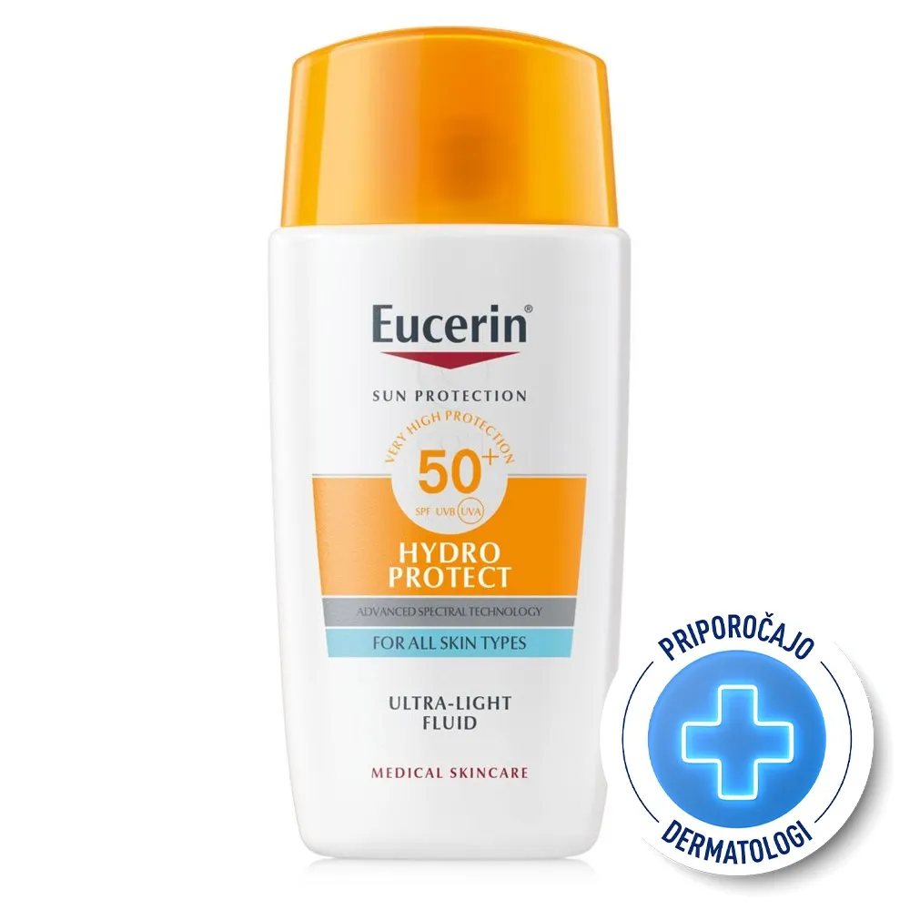 Eucerin Sun Hydro Protect Ultra, lahki fluid za zaščito pred soncem - ZF 50+ (50 ml)