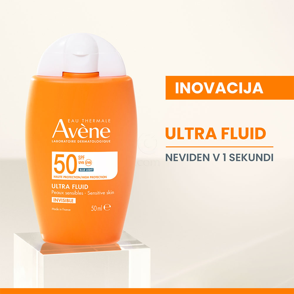 Avene Sun, ultra fluid z visoko zaščito pred soncem za obraz - ZF 50 (50 ml)