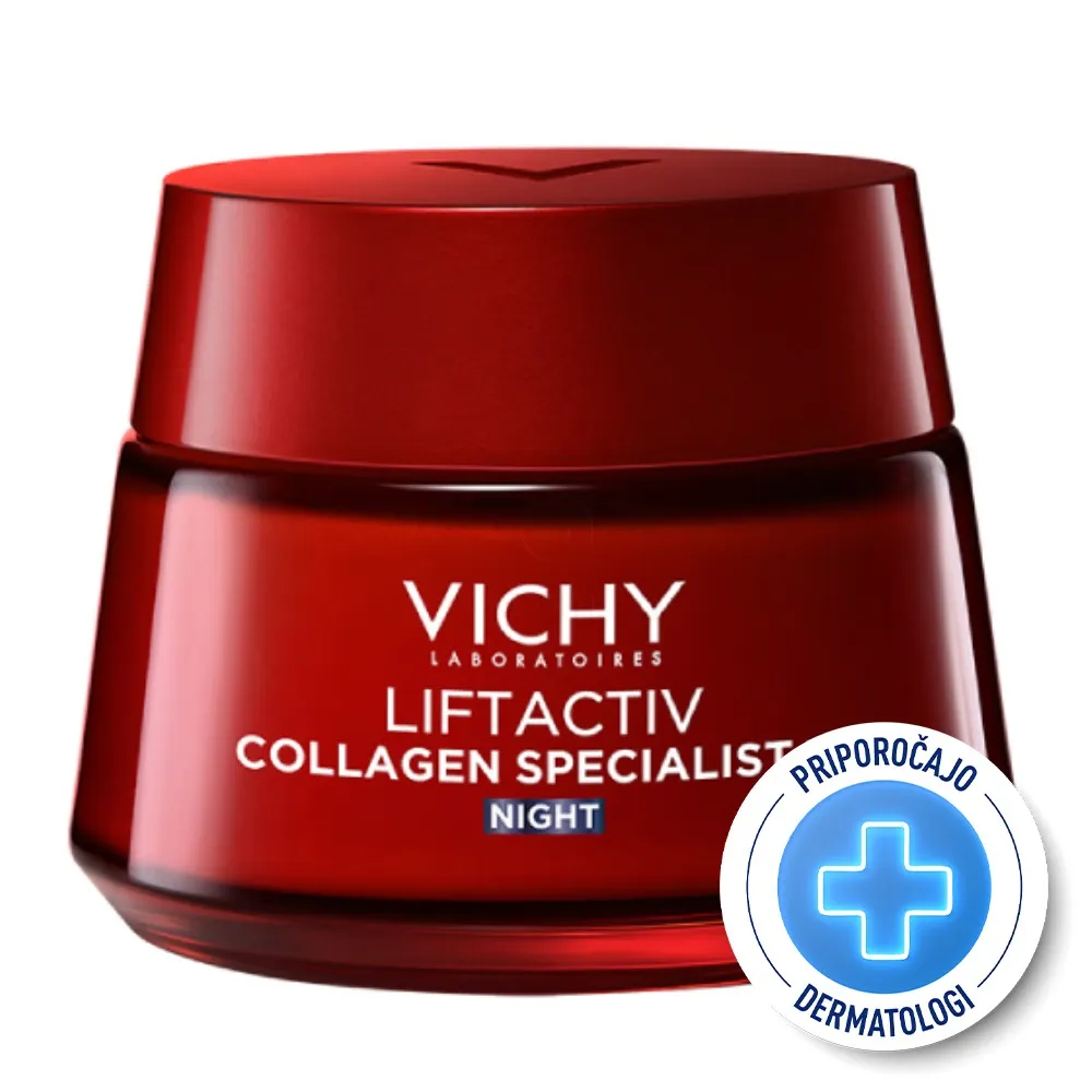 Vichy Liftactiv Collagen Specialist, nočna nega za obraz (50 ml)