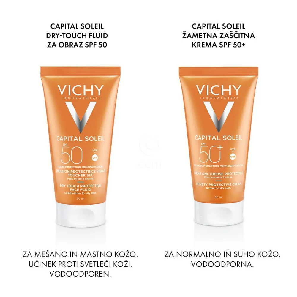  Vichy Capital Soleil Dry Touch, emulzija za obraz - ZF50 (50 ml)