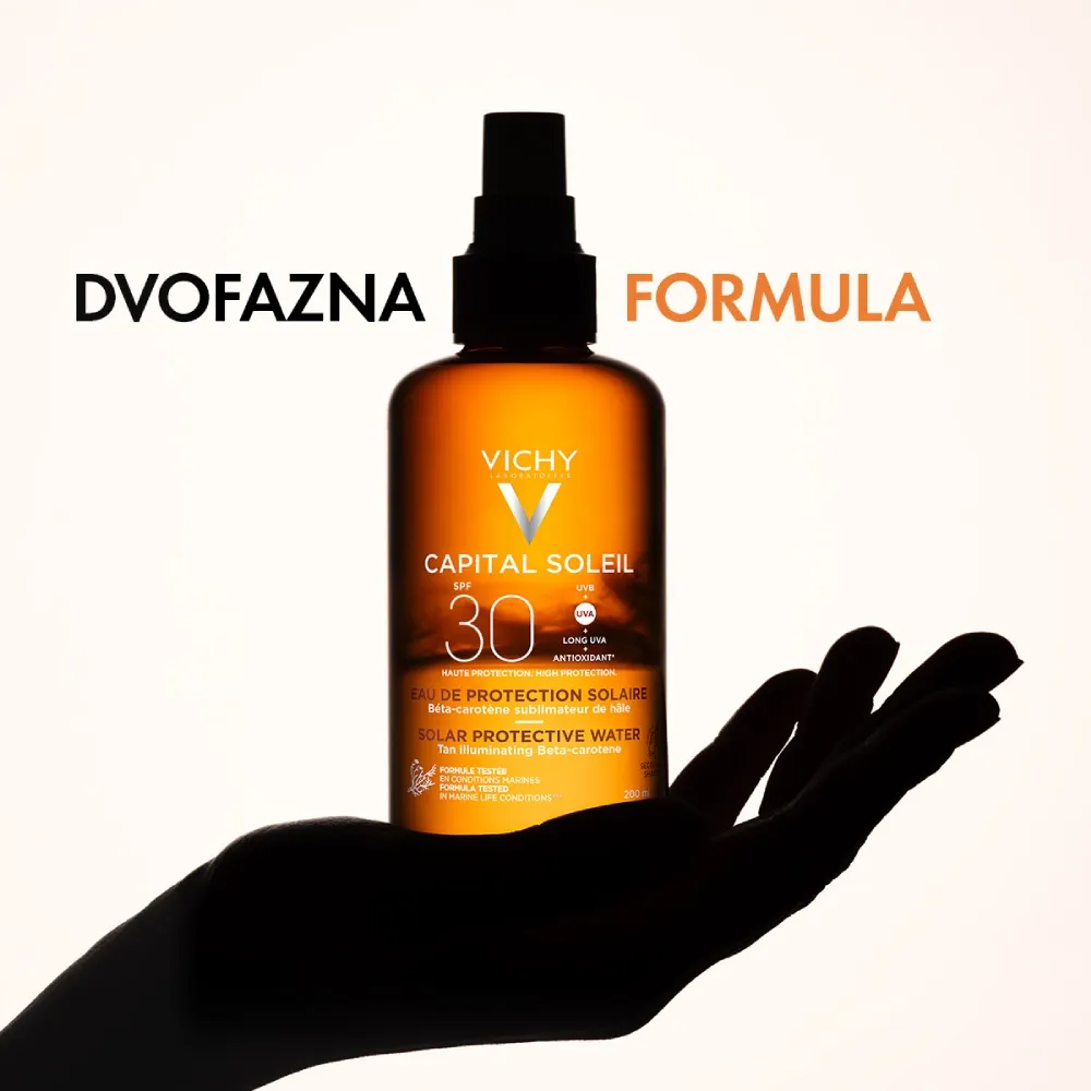 Vichy Capital Soleil, hidratantna vodica za zaščito pred soncem - ZF30 (200 ml)