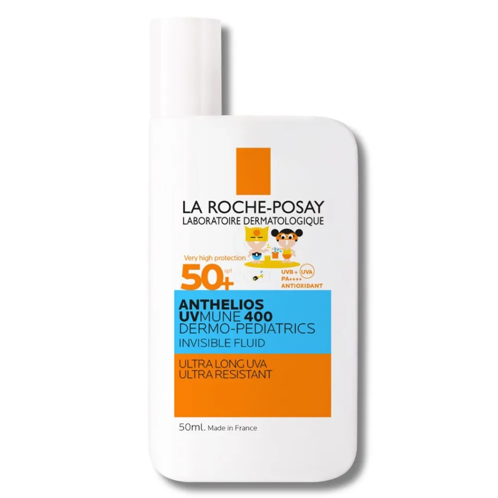 LRP Anthelios UVMUNE 400 Dermo Pediatrics, nevidni fluid za zaščito pred soncem za otroke - ZF50+ (50 ml)