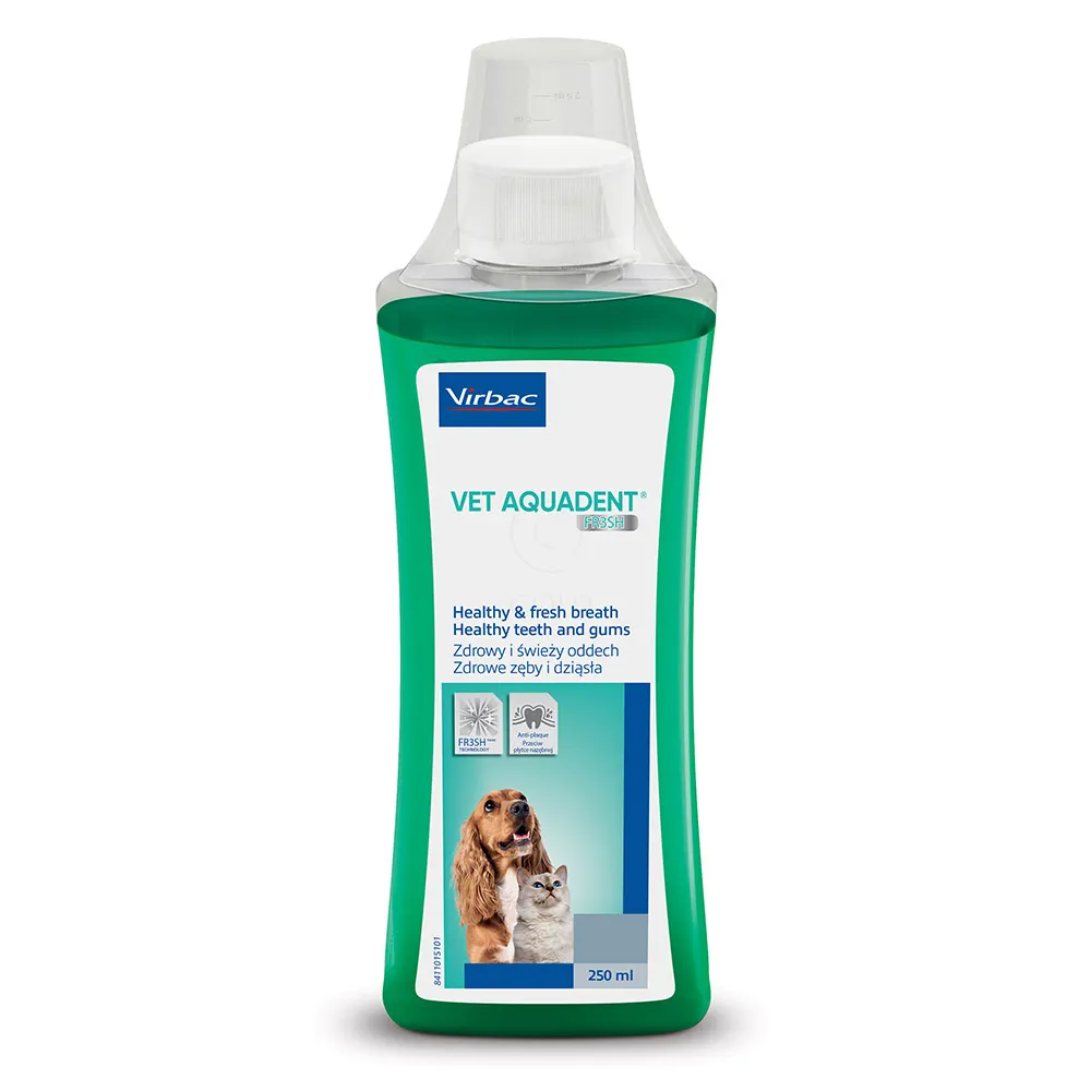 Vet Aquadent Fr3sh, raztopina za nego ust in ustne votline psov in mačk (250 ml)