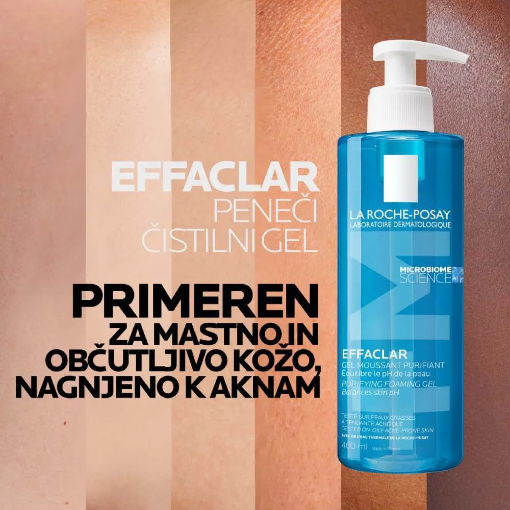 LRP Effaclar +M, peneči čistilni gel (400 ml)