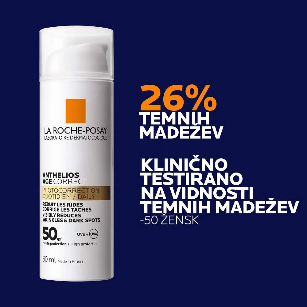 LRP Anthelios Age-Correct, krema proti staranju kože na obrazu - ZF50 (50 ml)