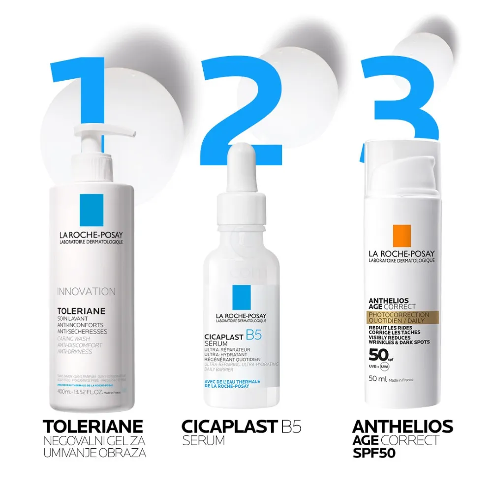 LRP Anthelios Age-Correct, krema proti staranju kože na obrazu - ZF50 (50 ml) 