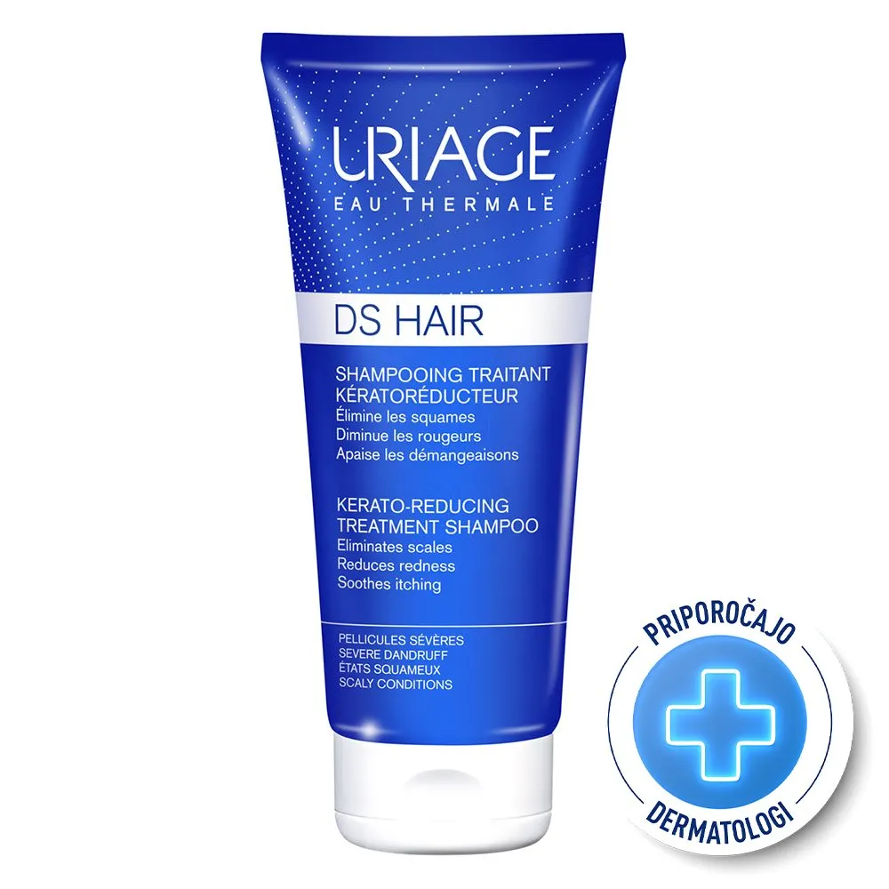 Uriage DS Hair Kerato Reducing, šampon proti trdovratnemu prhljaju (150 ml)