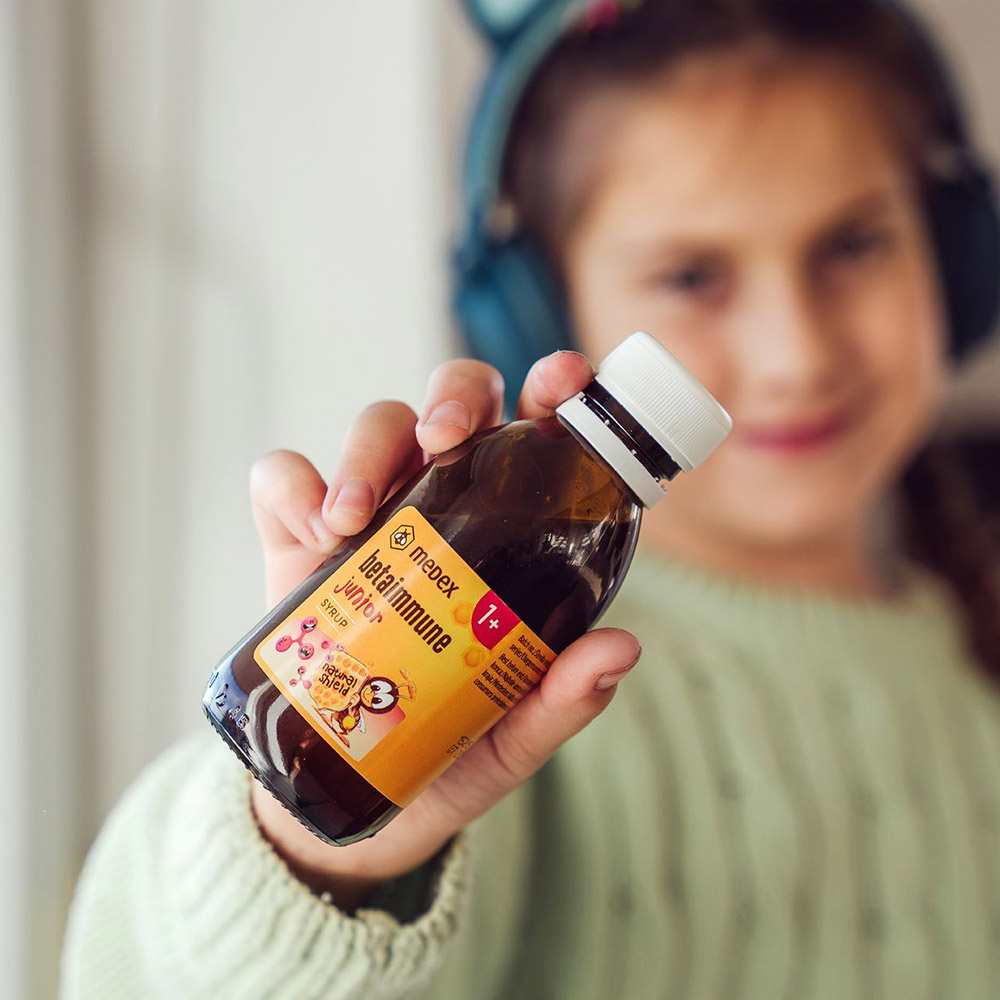 Betaimmune Junior Medex, tekoče prehransko dopolnilo (140 ml)