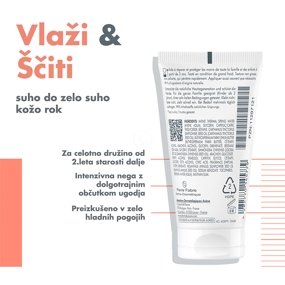 Avene Cold, koncentrirana krema za roke (50 ml)