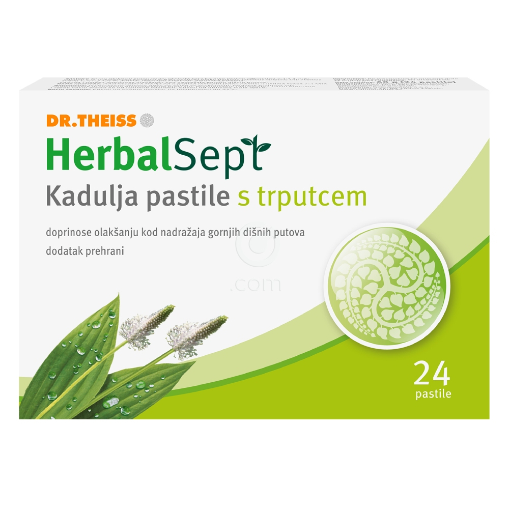 HerbalSept, žajbljeve pastile s trpotcem (24 pastil)