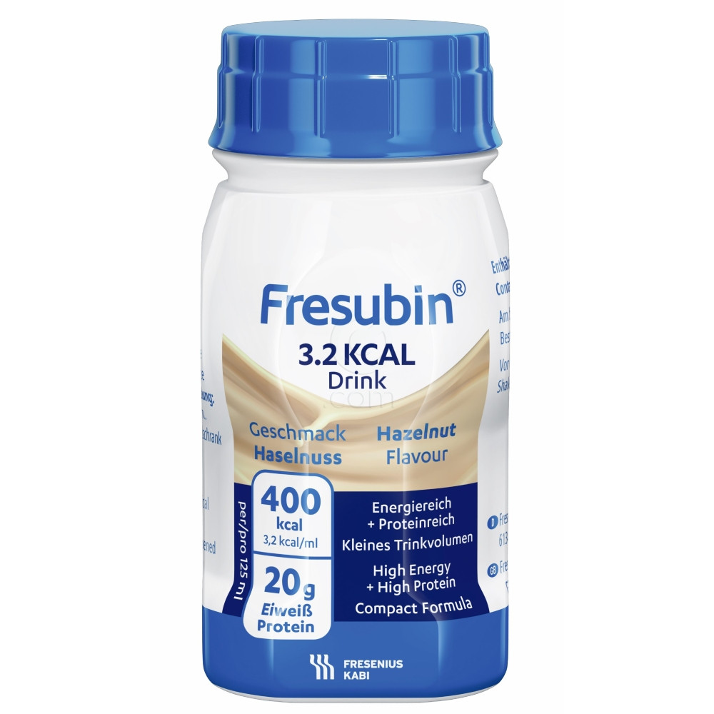 Fresubin Drink 3,2 kcal/ml, napitek z okusom lešnik (4 x 125 ml)