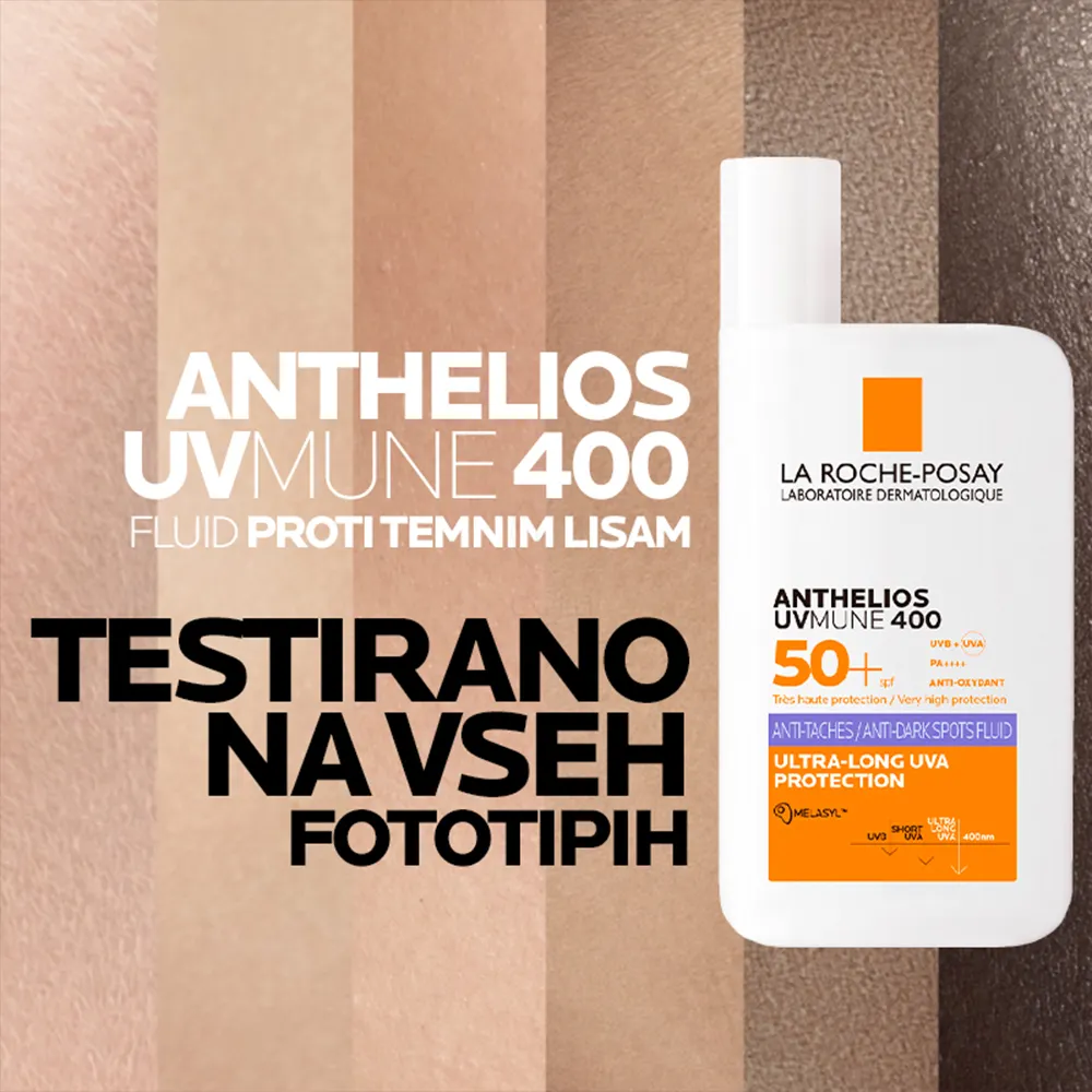 LRP Anthelios UVMUNE 400, fluid za zaščito pred soncem proti temnim madežem - ZF50+ (50 ml)
