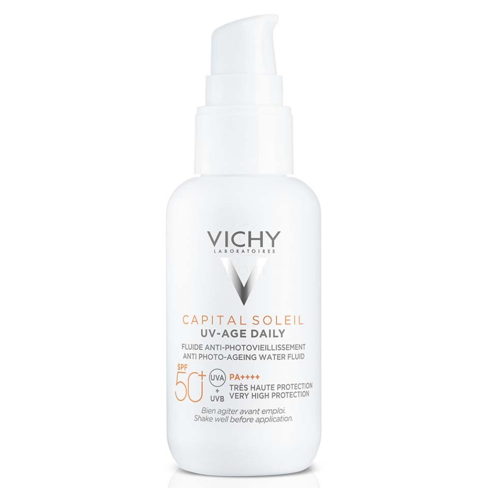 Vichy Capital Soleil, UV-AGE neobarvan dnevni fluid za obraz - ZF50+ (40 ml)