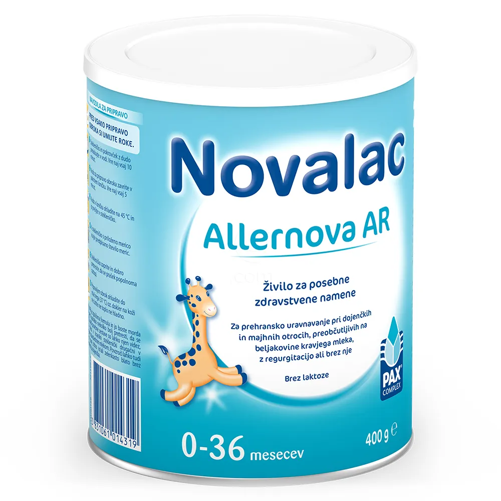 Novalac Allernova AR, mlečni nadomestek 0-36 mesecev (400 g)