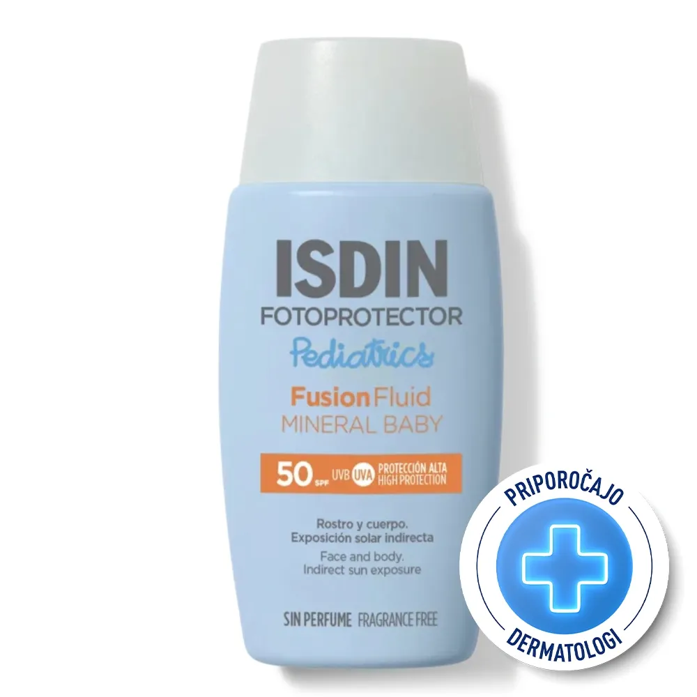 ISDIN Sun Fotoprotector Pediatrics, Fusion Water mineralni fluid za obraz - ZF50 (50 ml) 