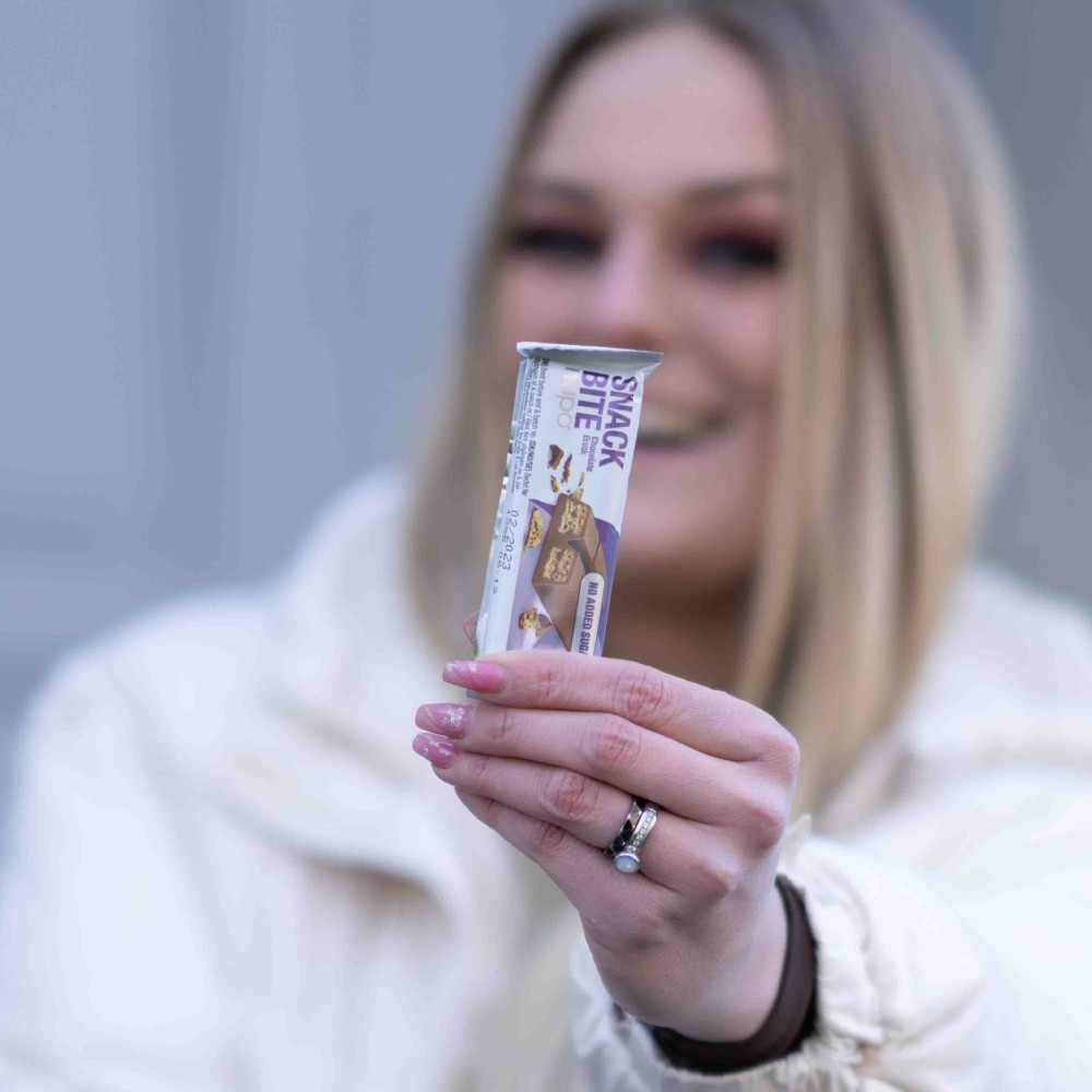 Nupo Snack Bite, hrustljava napolitanka – Kakav (3 x 21,5 g)