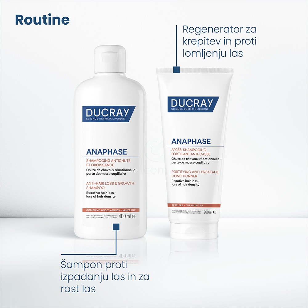 Ducray Anaphase, šampon proti izpadanju las in za rast las (200 ml)