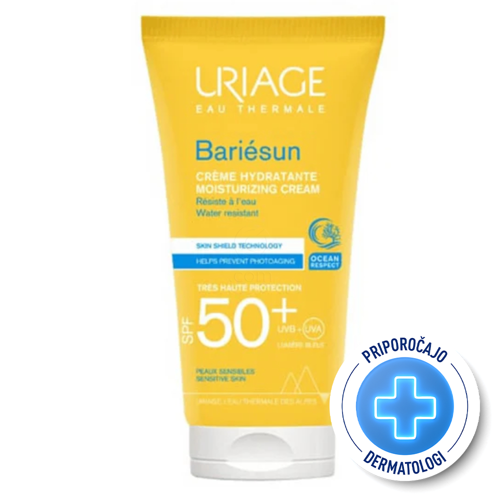 Uriage Bariesun, vlažilna krema za obraz za zaščito pred soncem - ZF50+ (50 ml) 