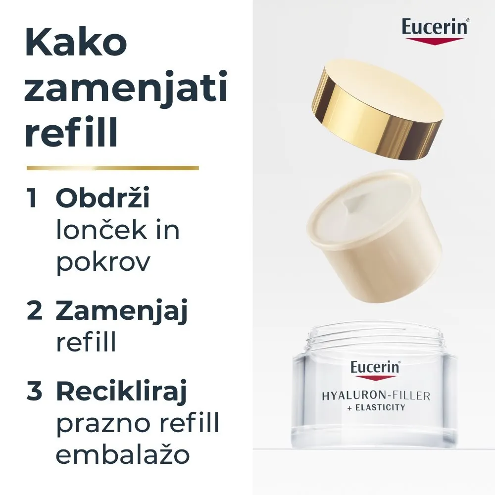 Eucerin Hyaluron-Filler + Elasticity, refill dnevna krema - ZF30 (50 ml)