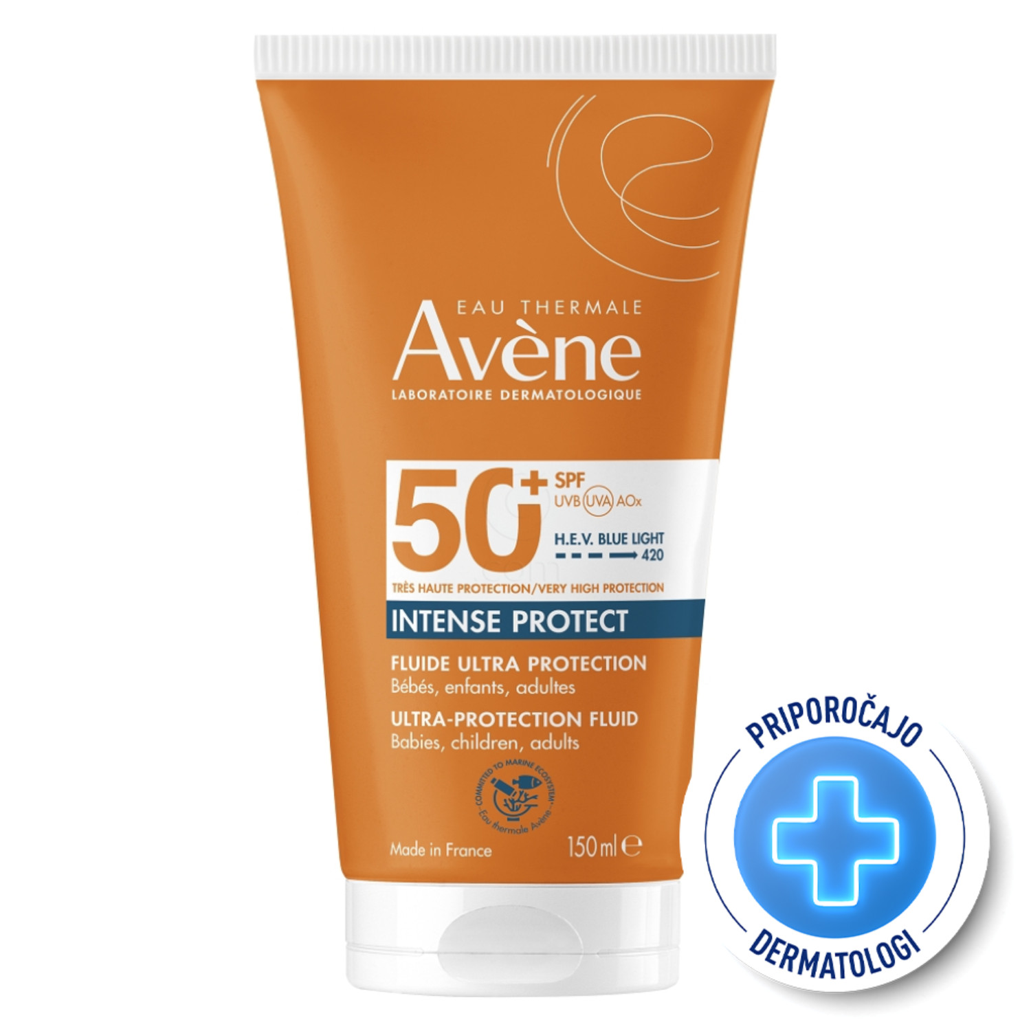 Avene Sun Intense Protect, zelo visoka zaščita pred soncem - ZF50+ (150 ml)