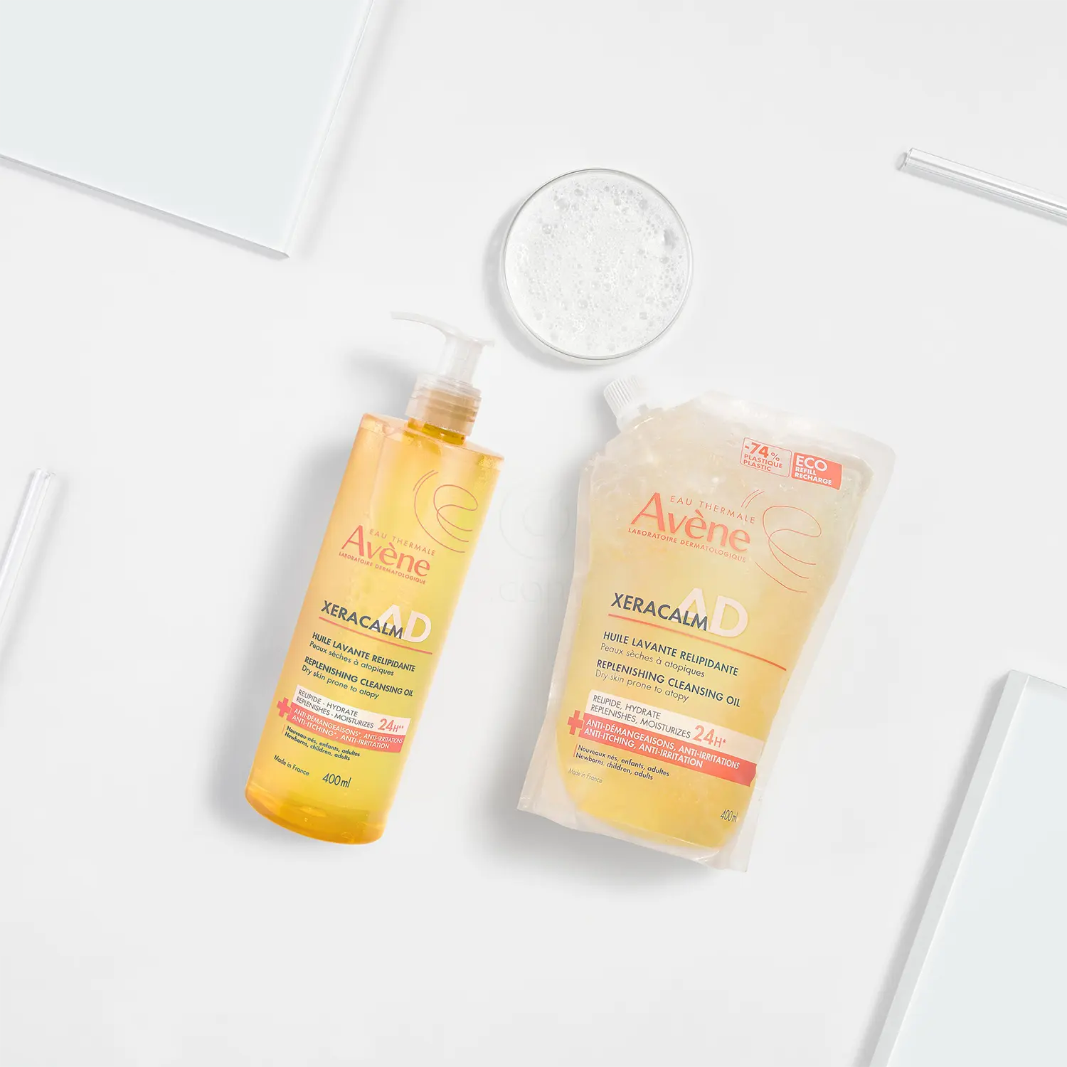 Avene XeraCalm A.D, relipidirajoče olje za čiščenje - Refill (400 ml)