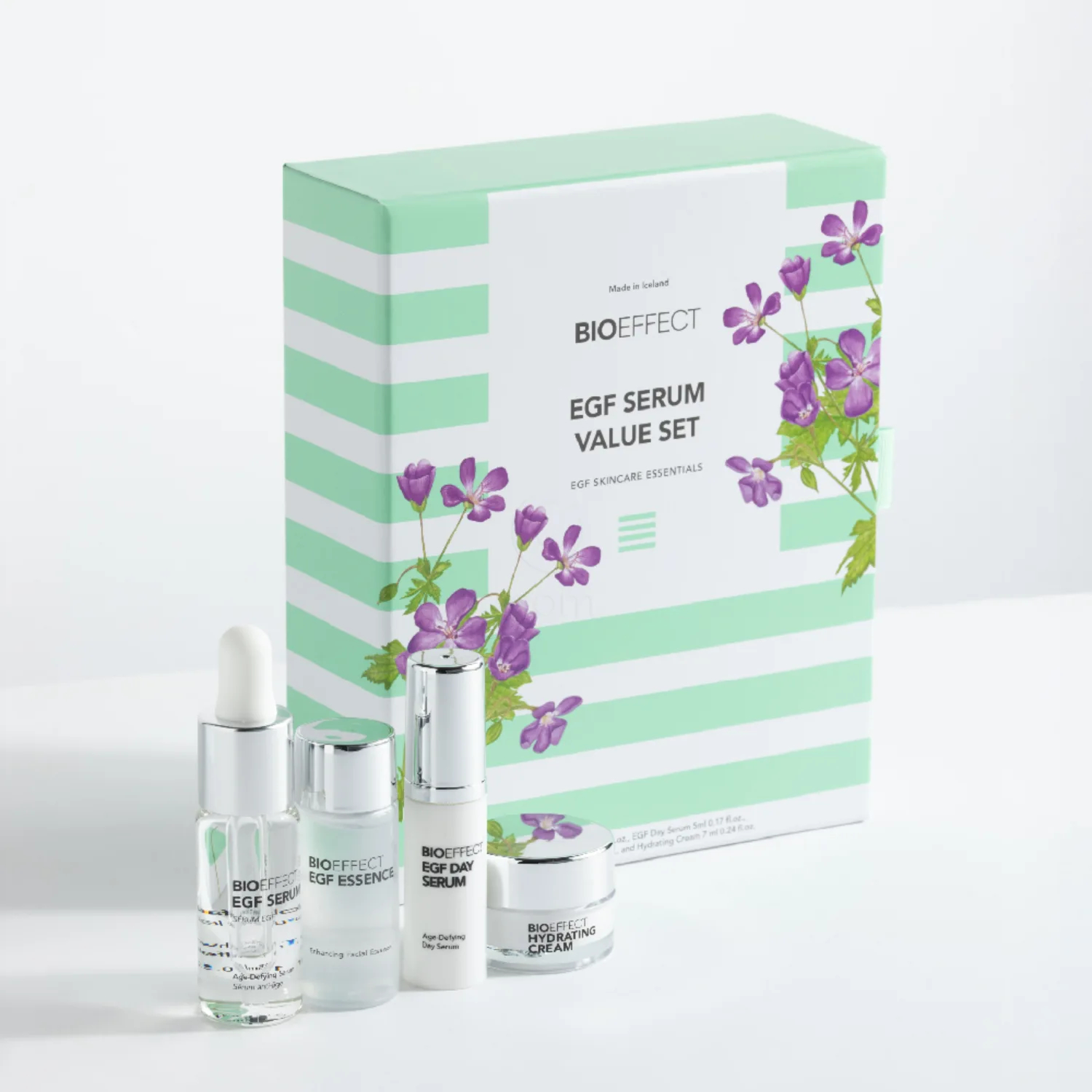 BIOEFFECT EGF Serum Value Set, set za nego proti staranju kože ( 15 ml + 15 ml + 5 ml + 7 ml)