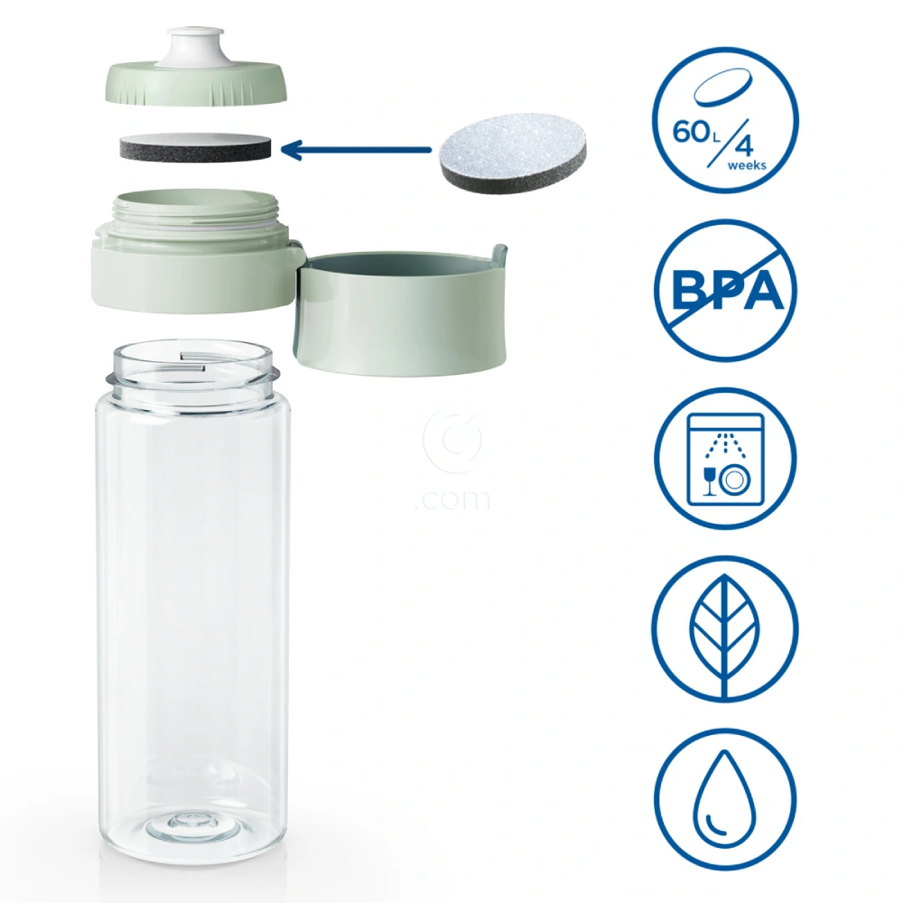 Brita Fill&Go Vital, flaška za vodo - svetlo zelena (0,6 l)