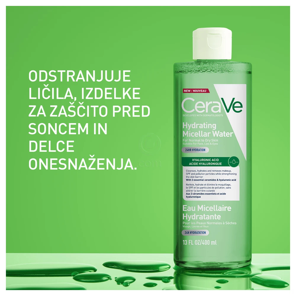 CeraVe, vlažilna micelarna voda za normalno do suho kožo (400 ml)