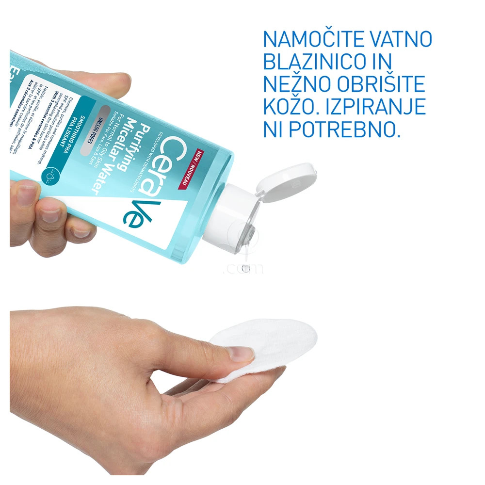 CeraVe, čistilna micelarna voda za normalno do mastno kožo (400 ml)
