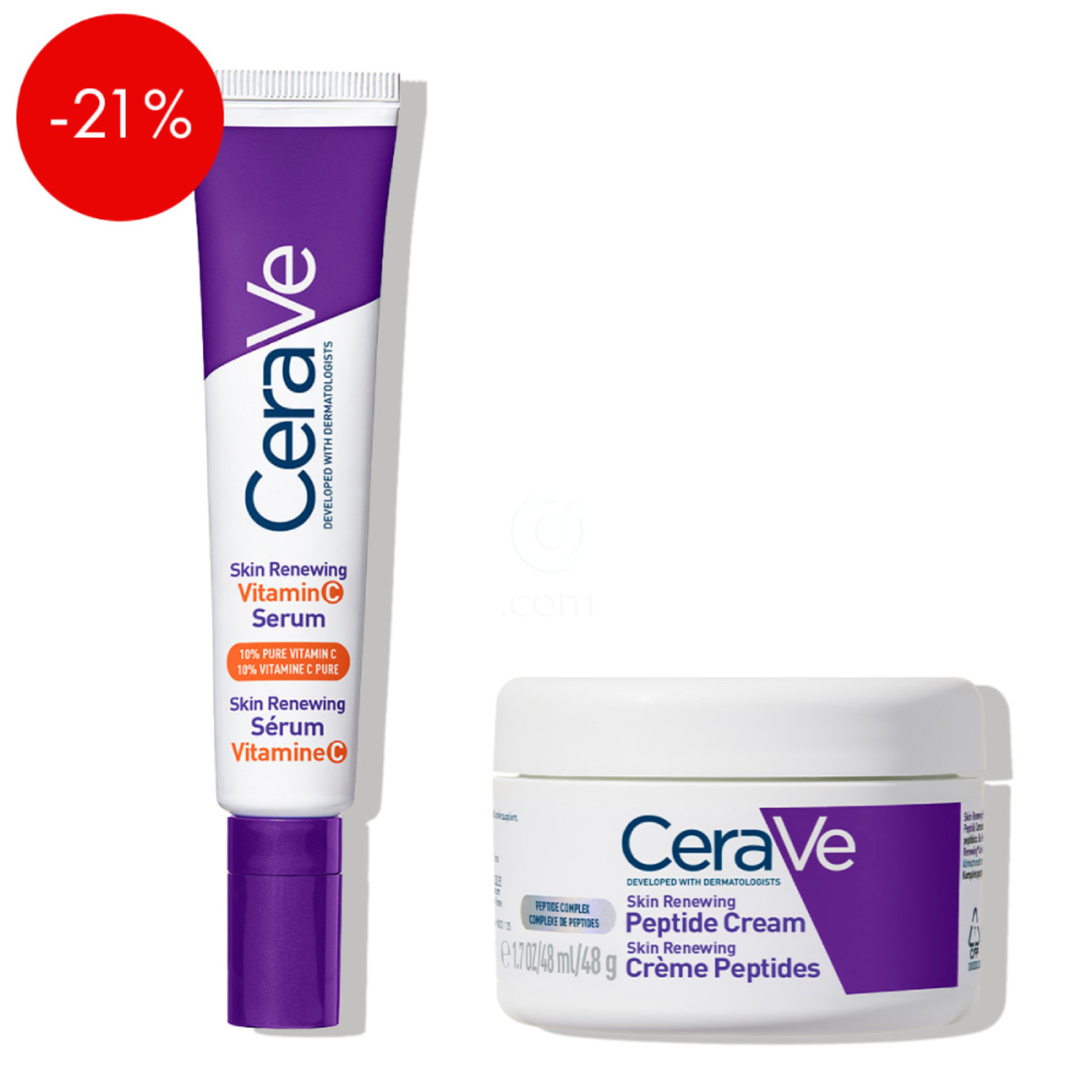 CeraVe, obnavljajoča rutina za drobne gubice in pust videz kože (48ml + 30 ml)