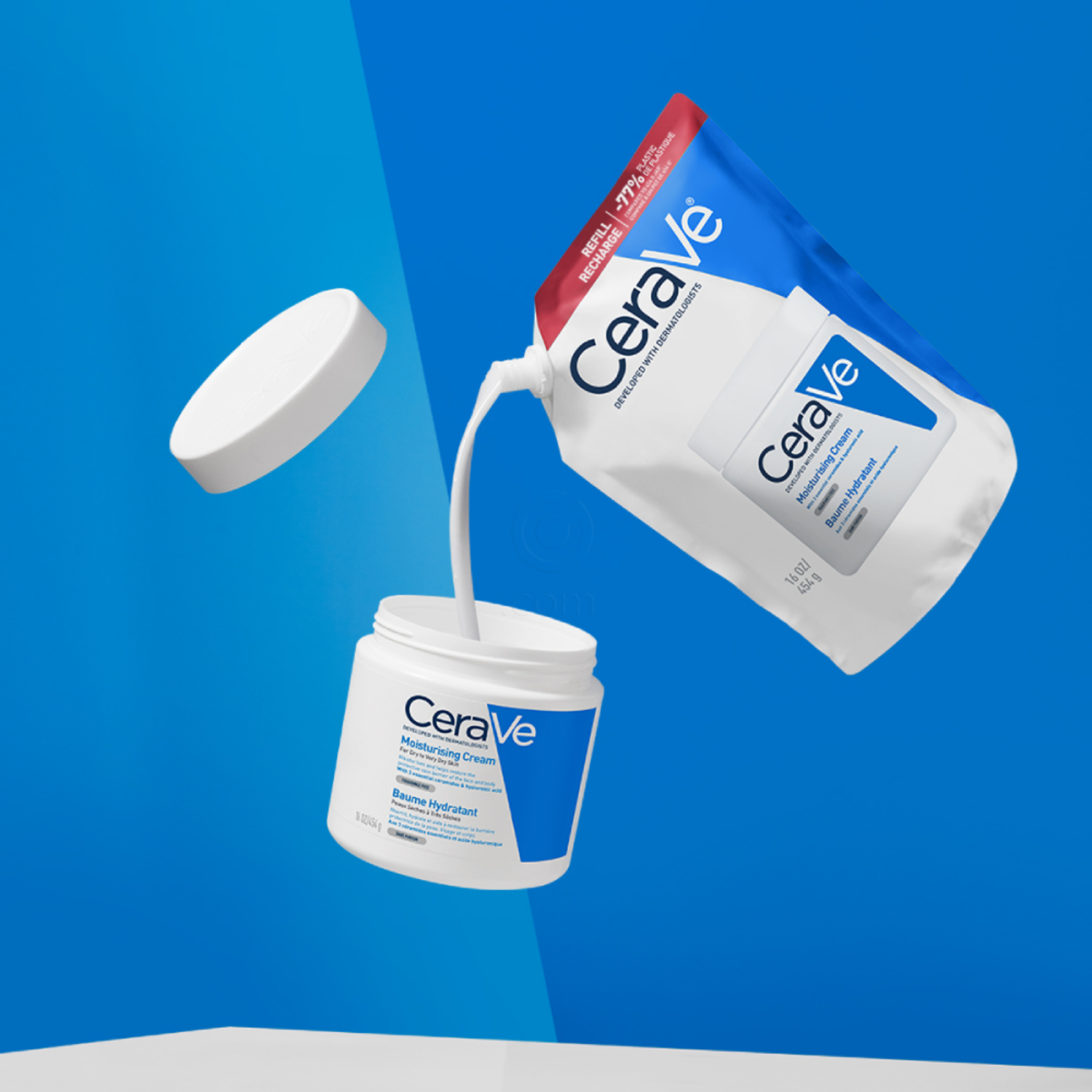 CeraVe, vlažilna krema za obraz in telo - Refill (454 g)