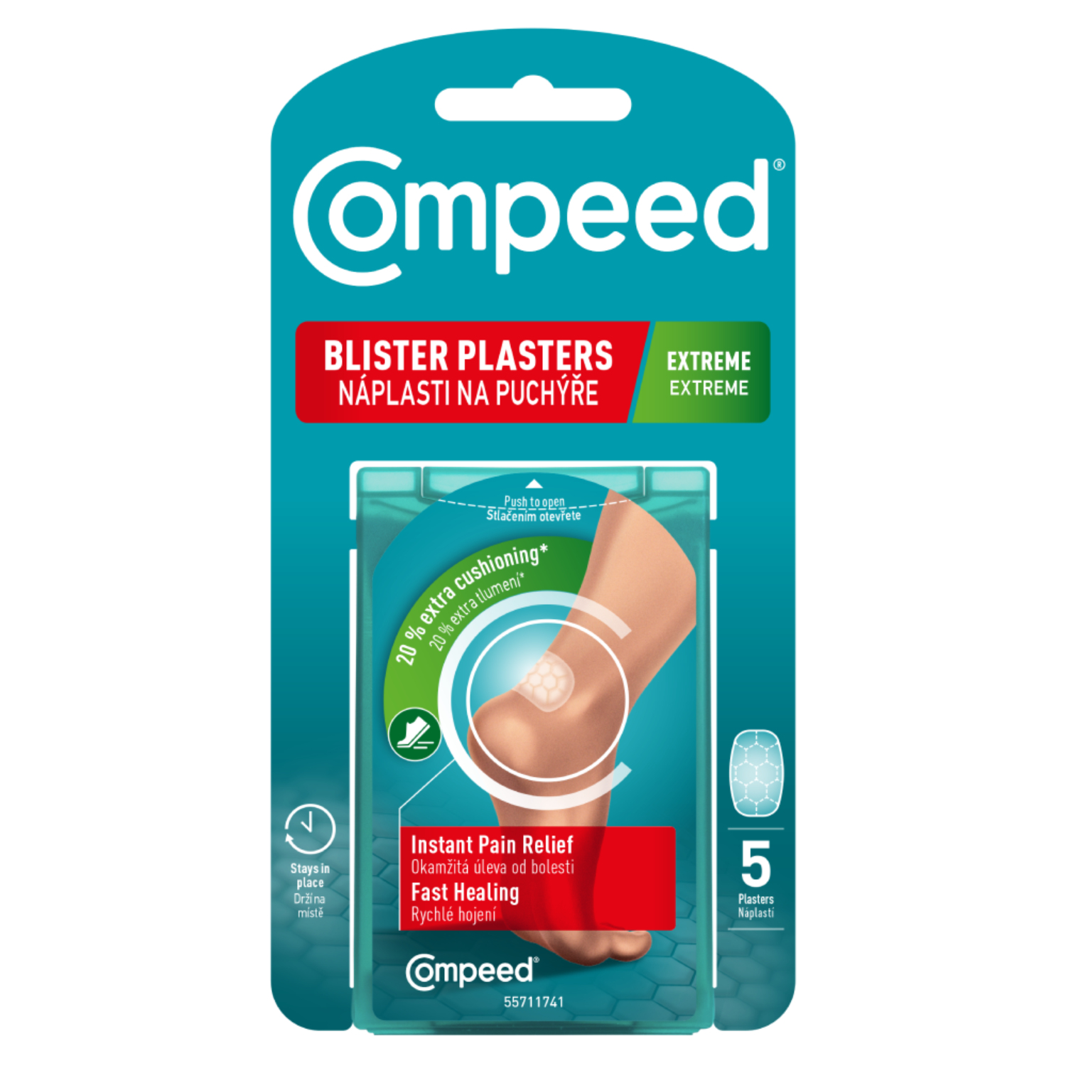 Compeed Sport, obliži za žulje - Peta (5 obližev)