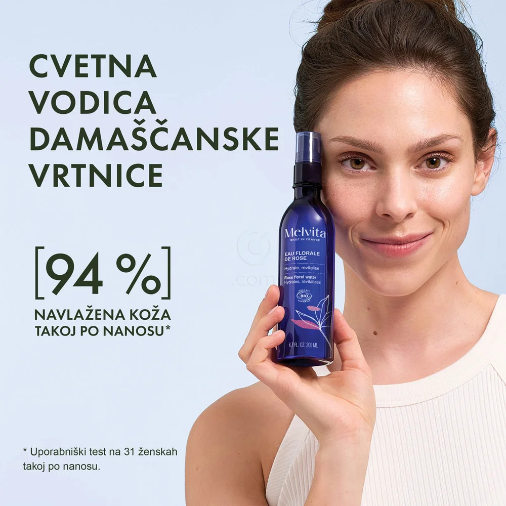 Melvita, cvetna vodica damaščanske vrtnice (200 ml)