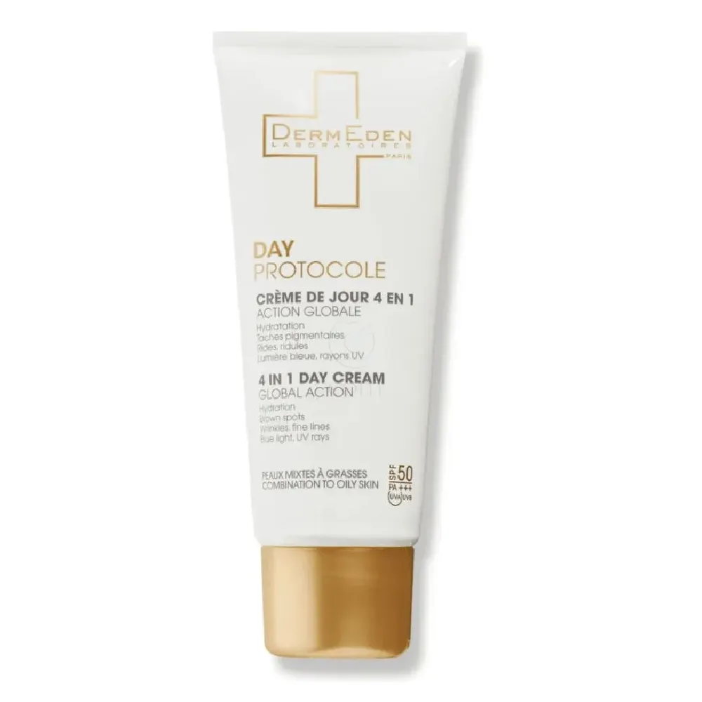 DermEden anti-age, 4 v 1 krema za normalno/mešano kožo - ZF50+ (50 ml)