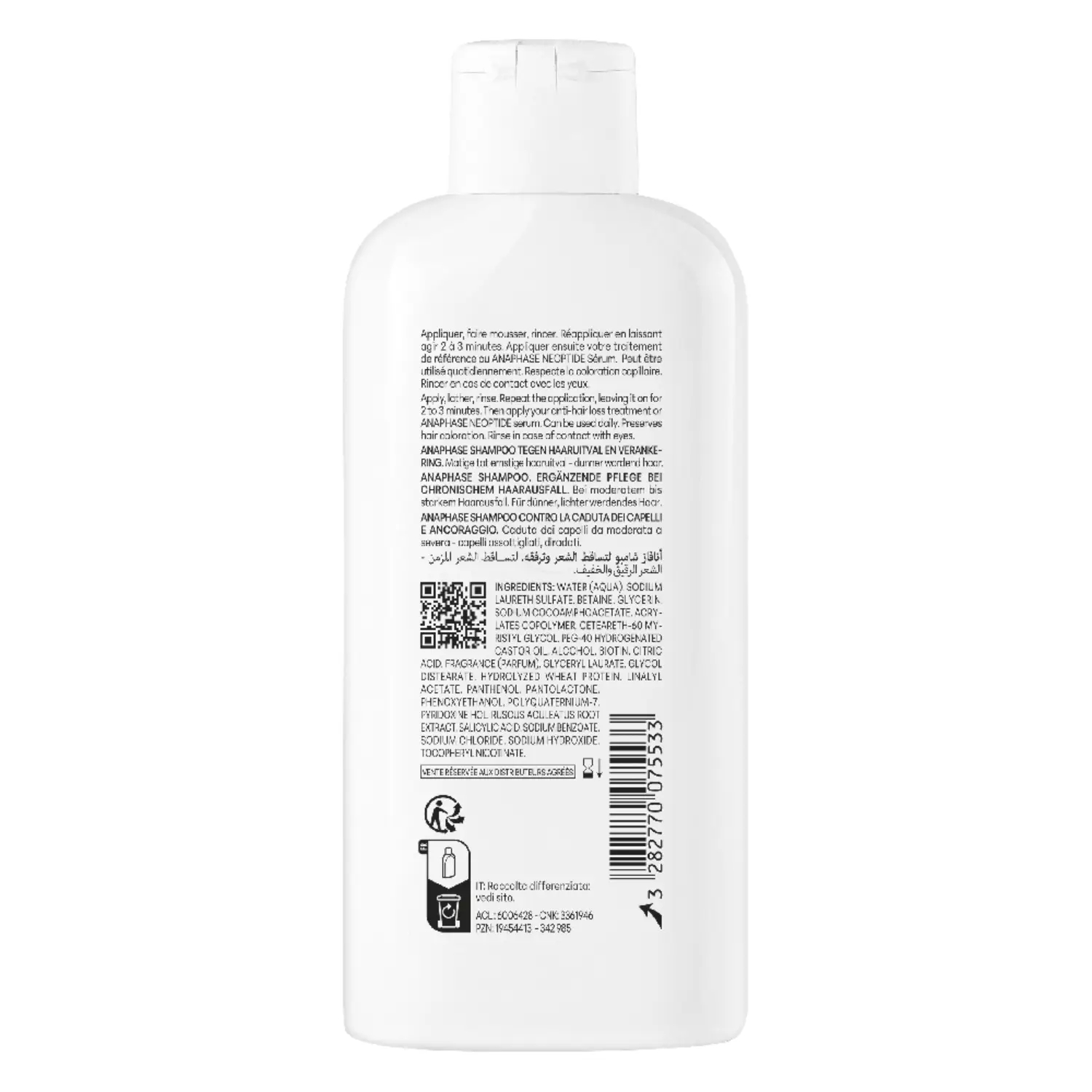 Ducray Anaphase, šampon proti izpadanju las za oslabljene lase (400 ml)